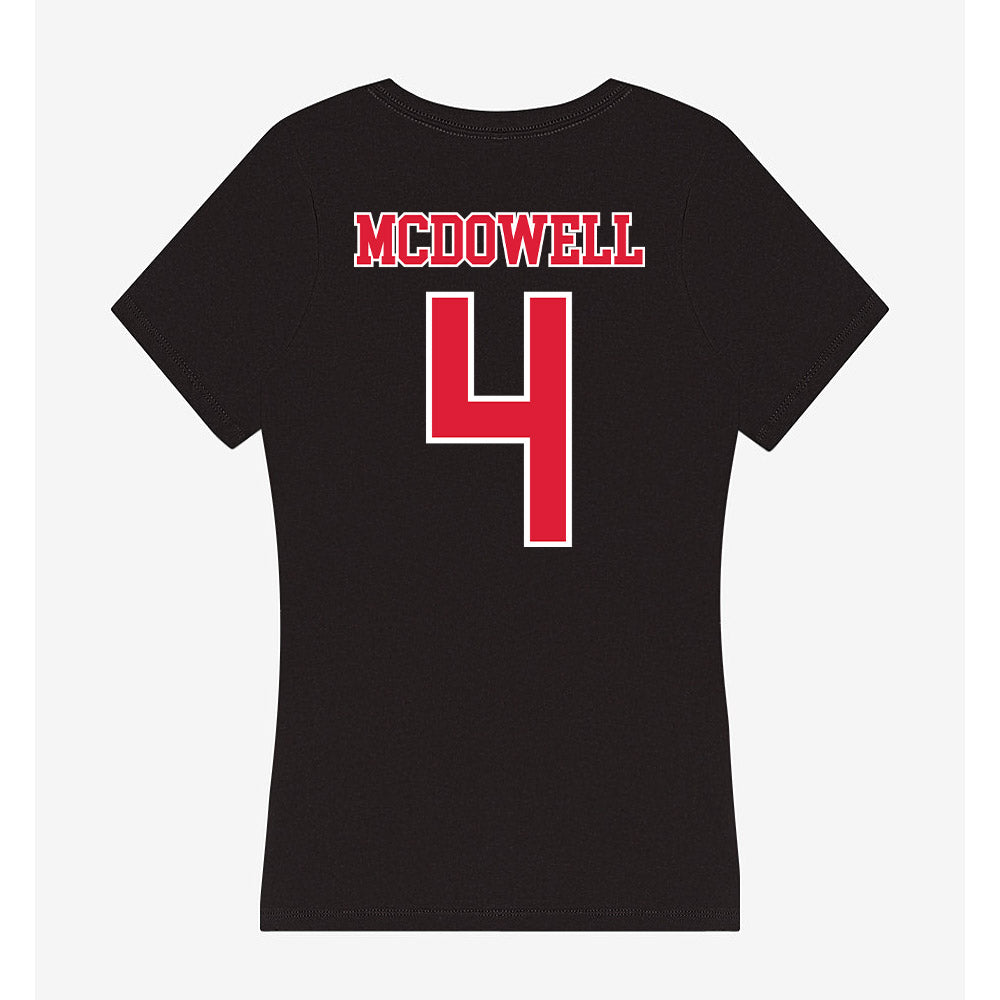 Lamar - NCAA Football : Ladamion Mcdowell - Women's V-Neck T-Shirt-1