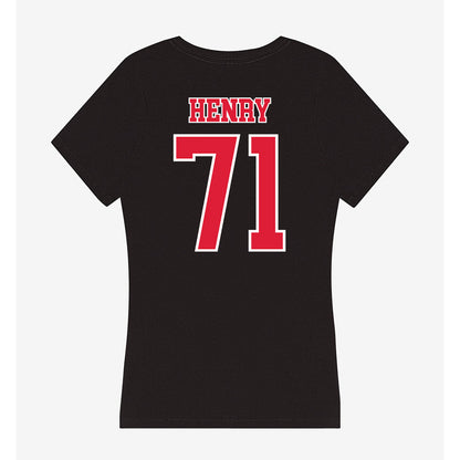 Lamar - NCAA Football : Treaden Henry - Women's V-Neck T-Shirt-1