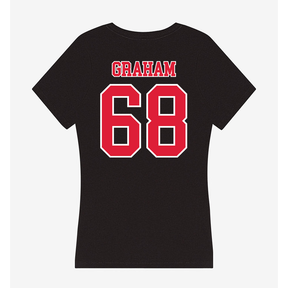Lamar - NCAA Football : Zaylen Graham - Women's V-Neck T-Shirt-1
