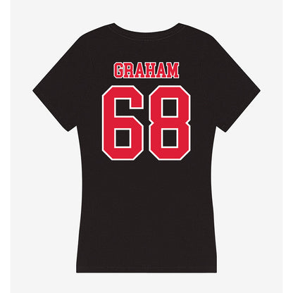 Lamar - NCAA Football : Zaylen Graham - Women's V-Neck T-Shirt-1