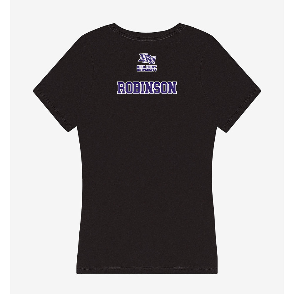 High Point - NCAA Men's Track & Field : A'lajuwan Robinson - Women's V-Neck T-Shirt-1