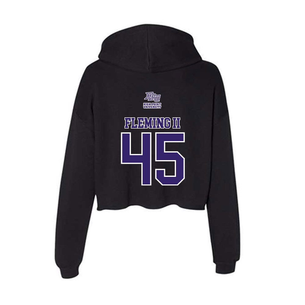 High Point - NCAA Baseball : Dubs Fleming II - Women's Crop Fleece Hoodie-1