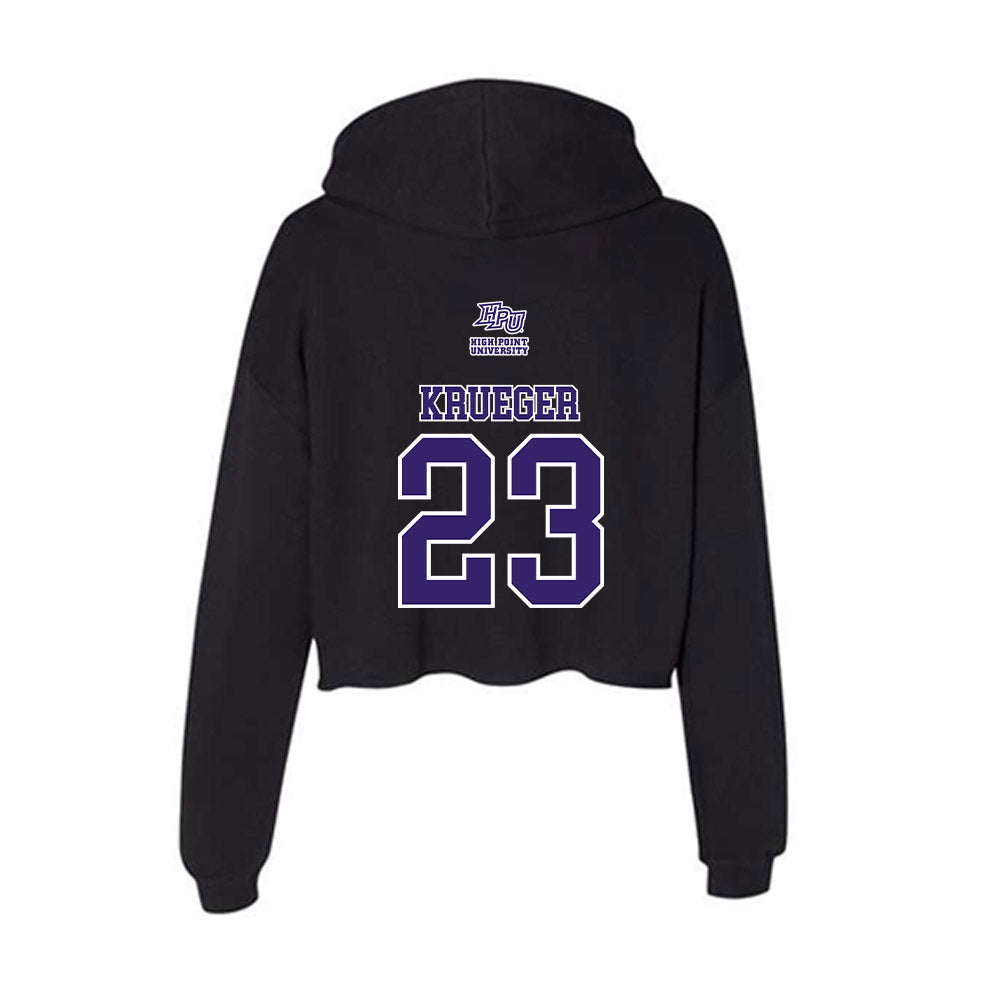 High Point - NCAA Men's Basketball : Kasen Krueger - Women's Crop Fleece Hoodie-1