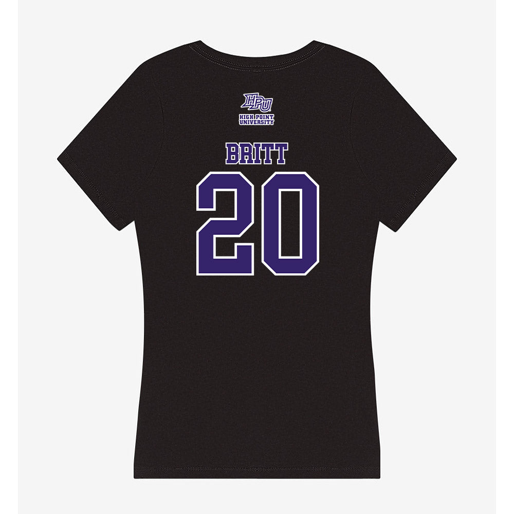 High Point - NCAA Men's Soccer : Caleb Britt - Women's V-Neck T-Shirt-1
