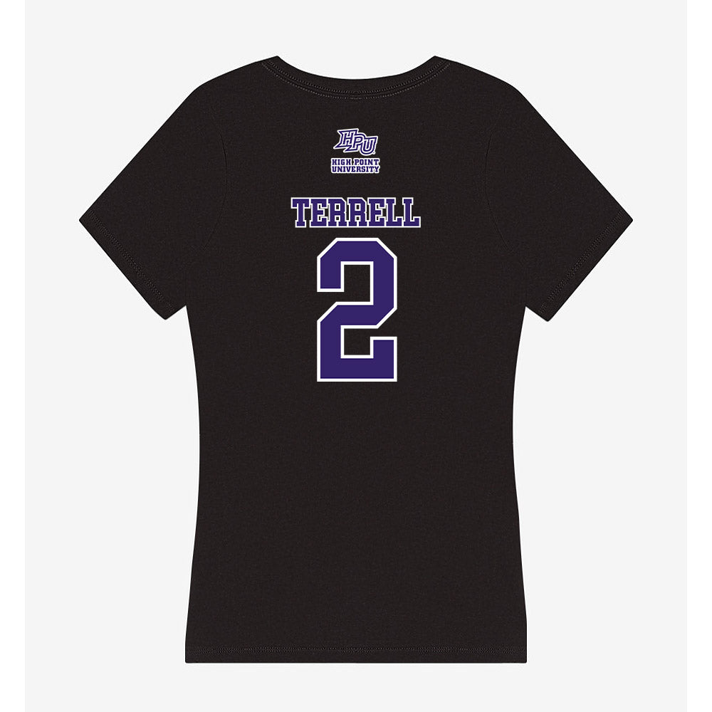High Point - NCAA Women's Basketball : Nakyah Terrell - Women's V-Neck T-Shirt-1
