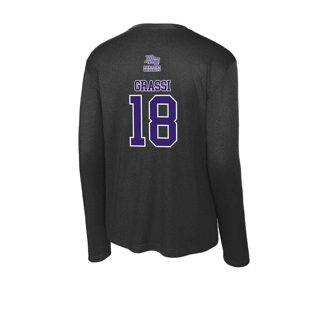 High Point - NCAA Men's Lacrosse : Anthony Grassi - Activewear Long Sleeve T-Shirt-1