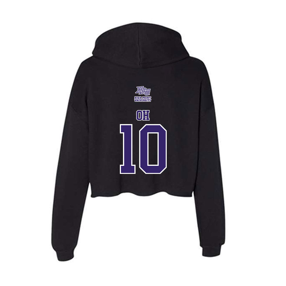 High Point - NCAA Baseball : Seojun Oh - Women's Crop Fleece Hoodie-1