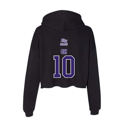 High Point - NCAA Baseball : Seojun Oh - Women's Crop Fleece Hoodie-1