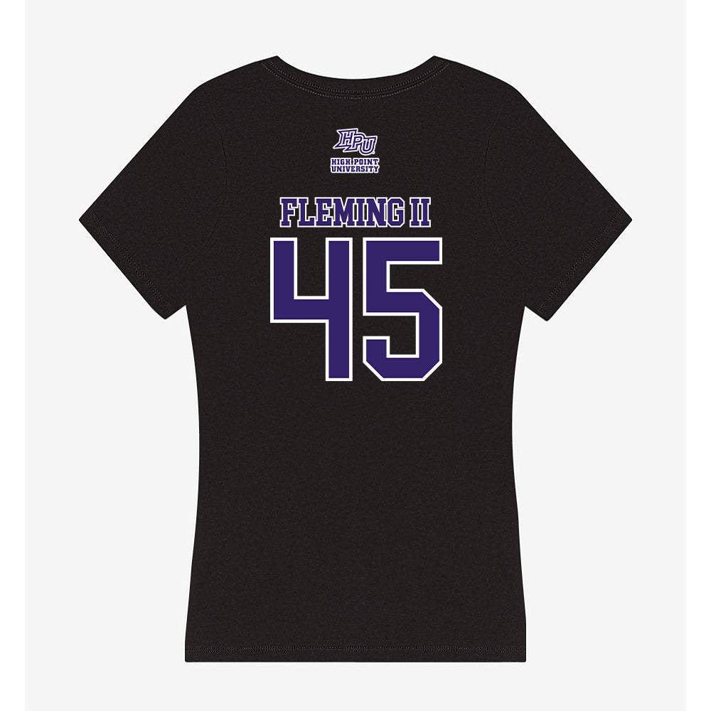 High Point - NCAA Baseball : Dubs Fleming II - Women's V-Neck T-Shirt-1