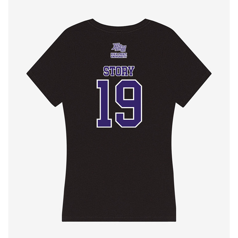 High Point - NCAA Baseball : Dylan Story - Women's V-Neck T-Shirt-1