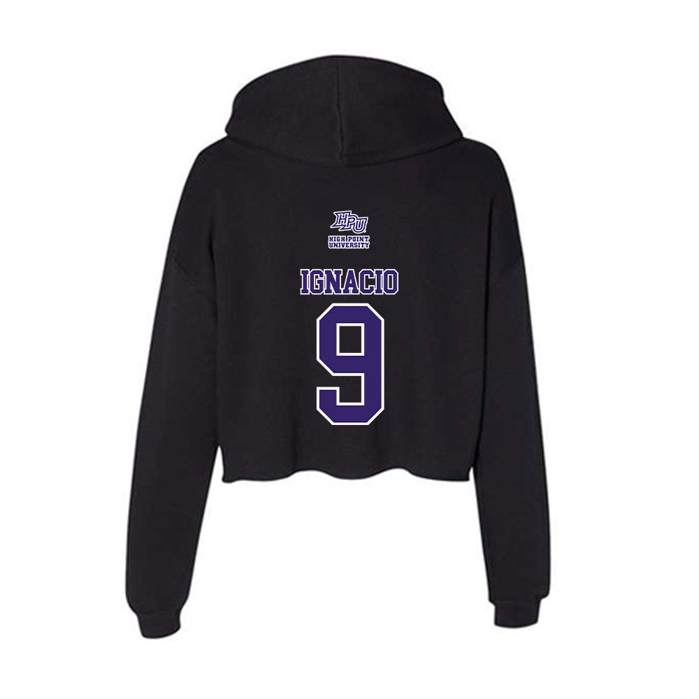 High Point - NCAA Men's Soccer : Kaya Ignacio - Women's Crop Fleece Hoodie-1