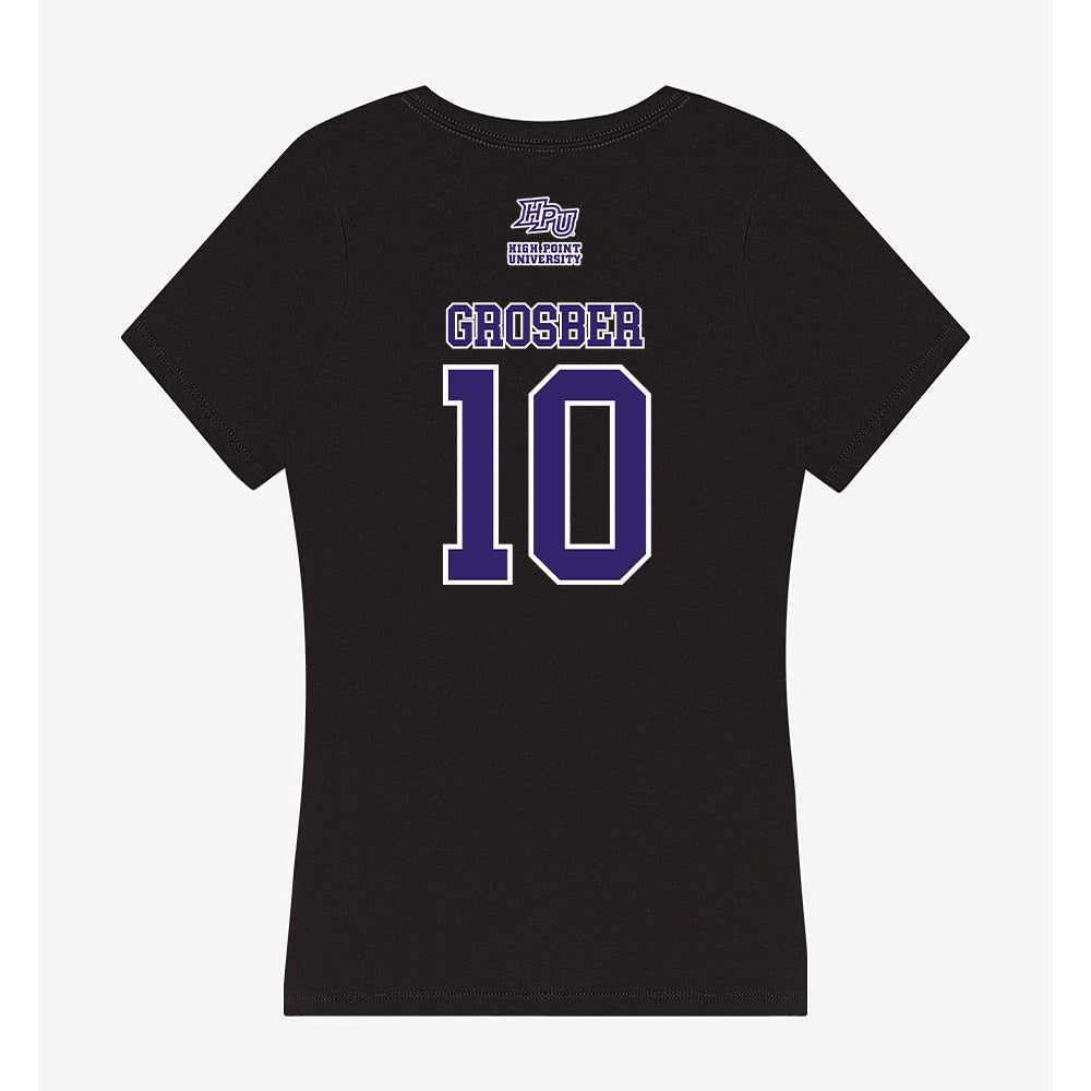 High Point - NCAA Men's Basketball : Dorian Grosber - Women's V-Neck T-Shirt-1