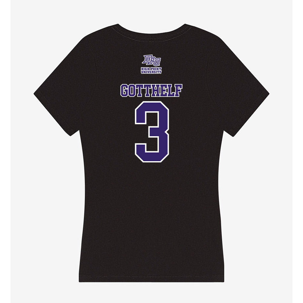 High Point - NCAA Baseball : Zach Gotthelf - Women's V-Neck T-Shirt-1