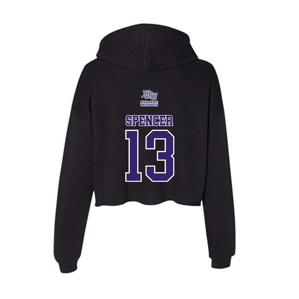 High Point - NCAA Women's Basketball : Macy Spencer - Women's Crop Fleece Hoodie-1