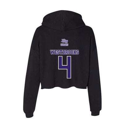 High Point - NCAA Men's Lacrosse : James Westbrooks - Women's Crop Fleece Hoodie-1