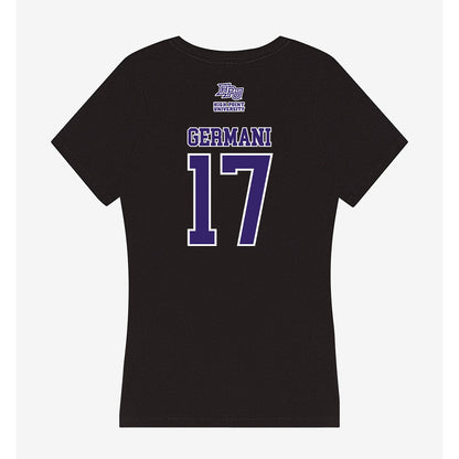 High Point - NCAA Women's Lacrosse : Bella Germani - Women's V-Neck T-Shirt-1