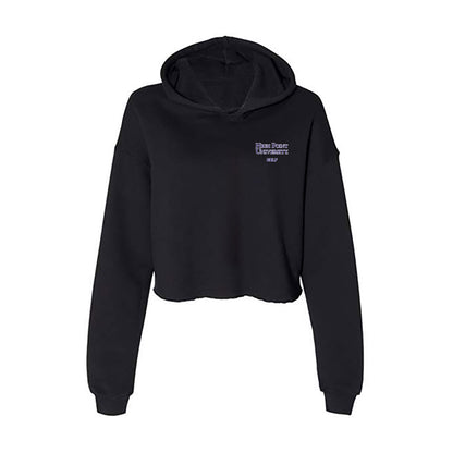 High Point - NCAA Men's Golf : Savar Bhasin - Women's Crop Fleece Hoodie-0