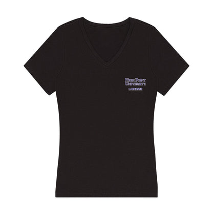 High Point - NCAA Men's Lacrosse : Justin Wixted - Women's V-Neck T-Shirt-0