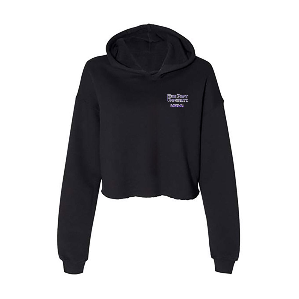 High Point - NCAA Baseball : Seojun Oh - Women's Crop Fleece Hoodie-0