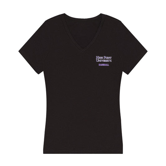 High Point - NCAA Baseball : Landen Johnson - Women's V-Neck T-Shirt-0