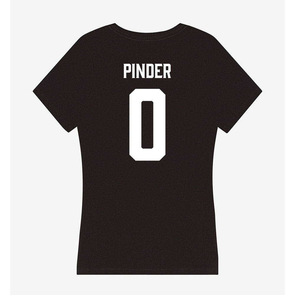 Furman - NCAA Women's Basketball : Jayda Pinder - Women's V-Neck T-Shirt-1