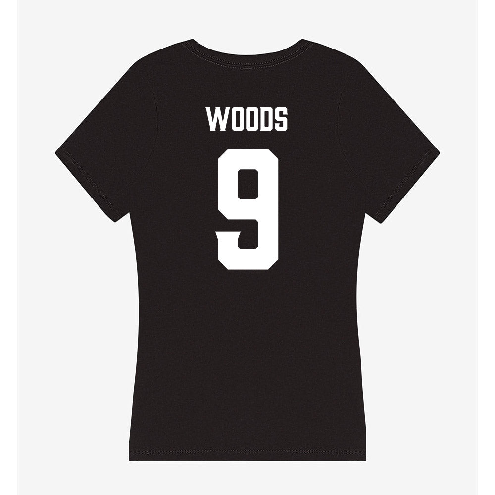 Furman - NCAA Women's Volleyball : Campbell Woods - Women's V-Neck T-Shirt-1