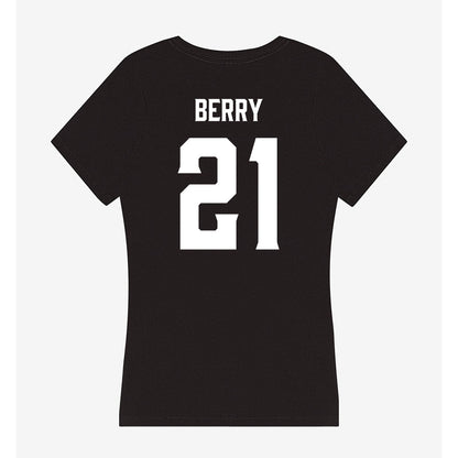 Furman - NCAA Women's Basketball : Tyriana Berry - Women's V-Neck T-Shirt-1