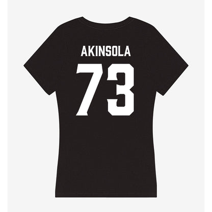 Furman - NCAA Football : Noah Akinsola - Women's V-Neck T-Shirt-1