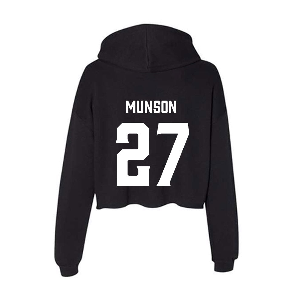Furman - NCAA Men's Soccer : Luke Munson - Women's Crop Fleece Hoodie-1
