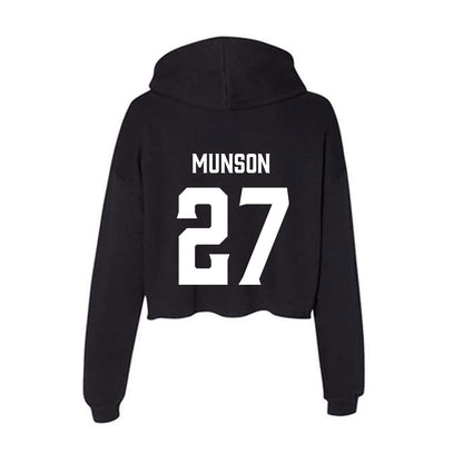 Furman - NCAA Men's Soccer : Luke Munson - Women's Crop Fleece Hoodie-1