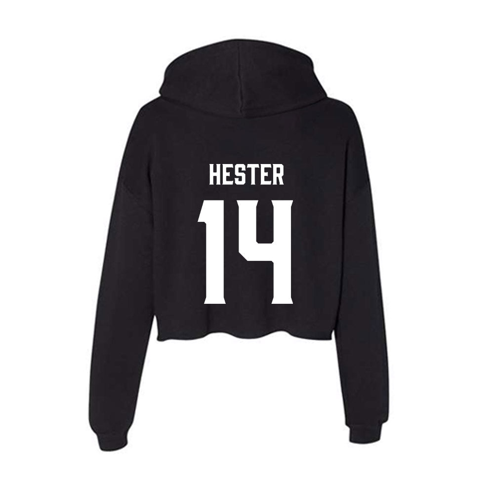 Furman - NCAA Women's Lacrosse : Reynolds Hester - Women's Crop Fleece Hoodie-1