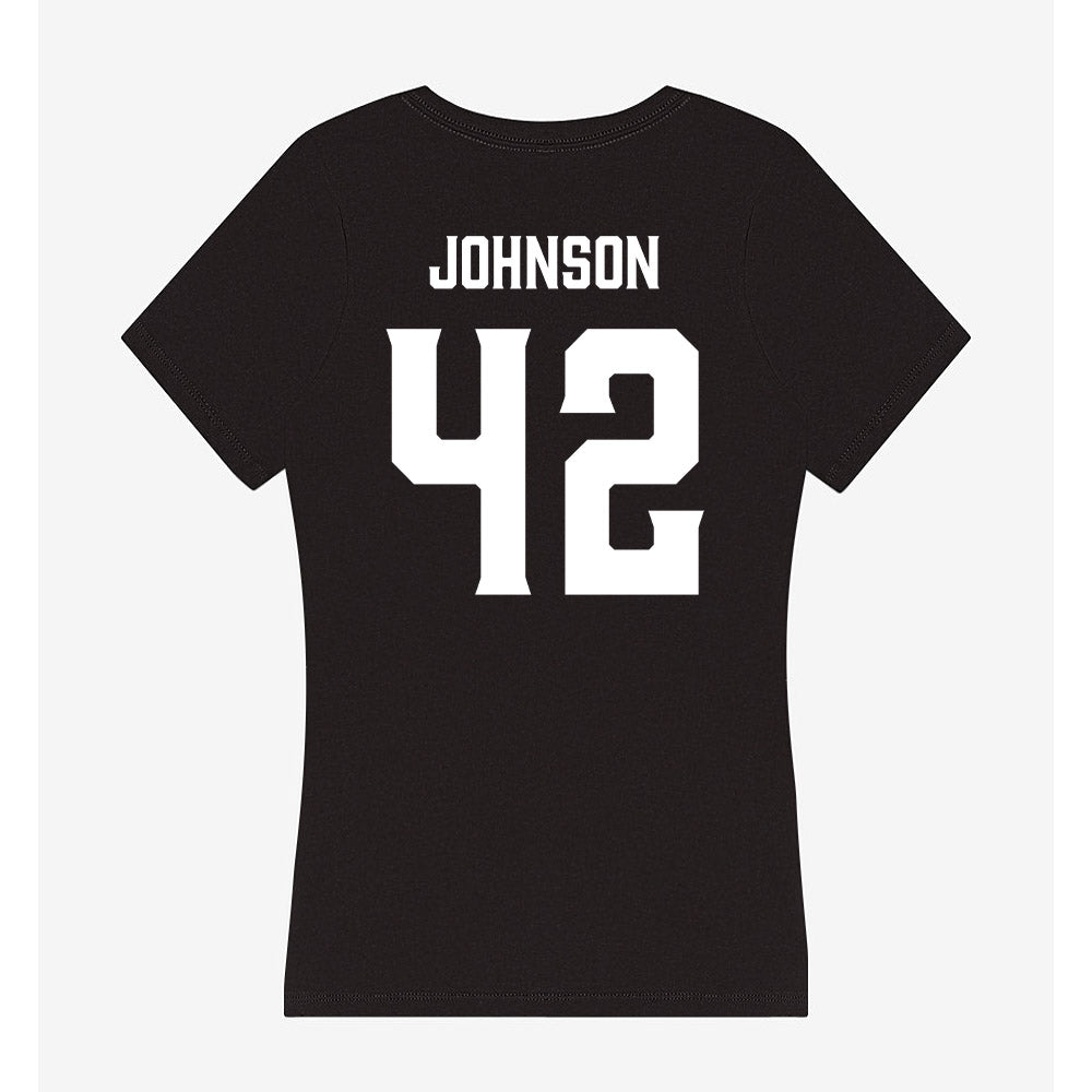 Furman - NCAA Women's Basketball : Kate Johnson - Women's V-Neck T-Shirt-1