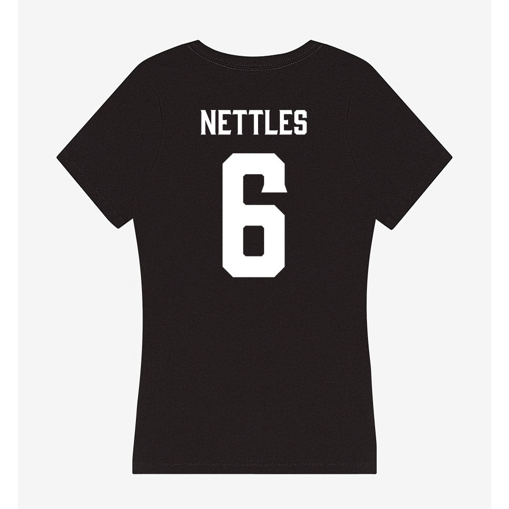 Furman - NCAA Football : CJ Nettles - Women's V-Neck T-Shirt-1