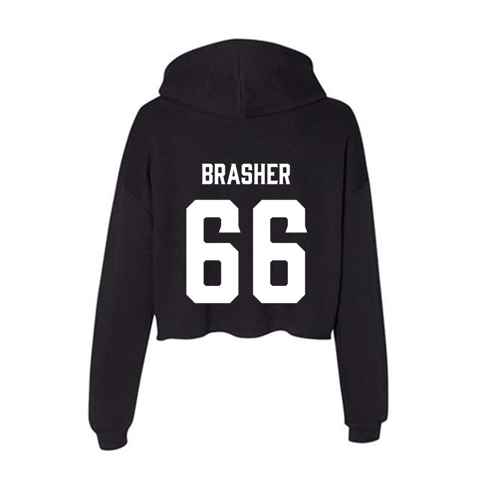 Furman - NCAA Football : Eli Brasher - Women's Crop Fleece Hoodie-1