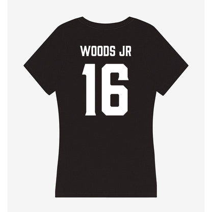 Furman - NCAA Football : Michael Woods Jr - Women's V-Neck T-Shirt-1