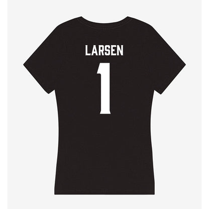Furman - NCAA Women's Lacrosse : Cassie Larsen - Women's V-Neck T-Shirt-1
