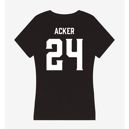 Furman - NCAA Women's Basketball : Jaelyn Acker - Women's V-Neck T-Shirt-1
