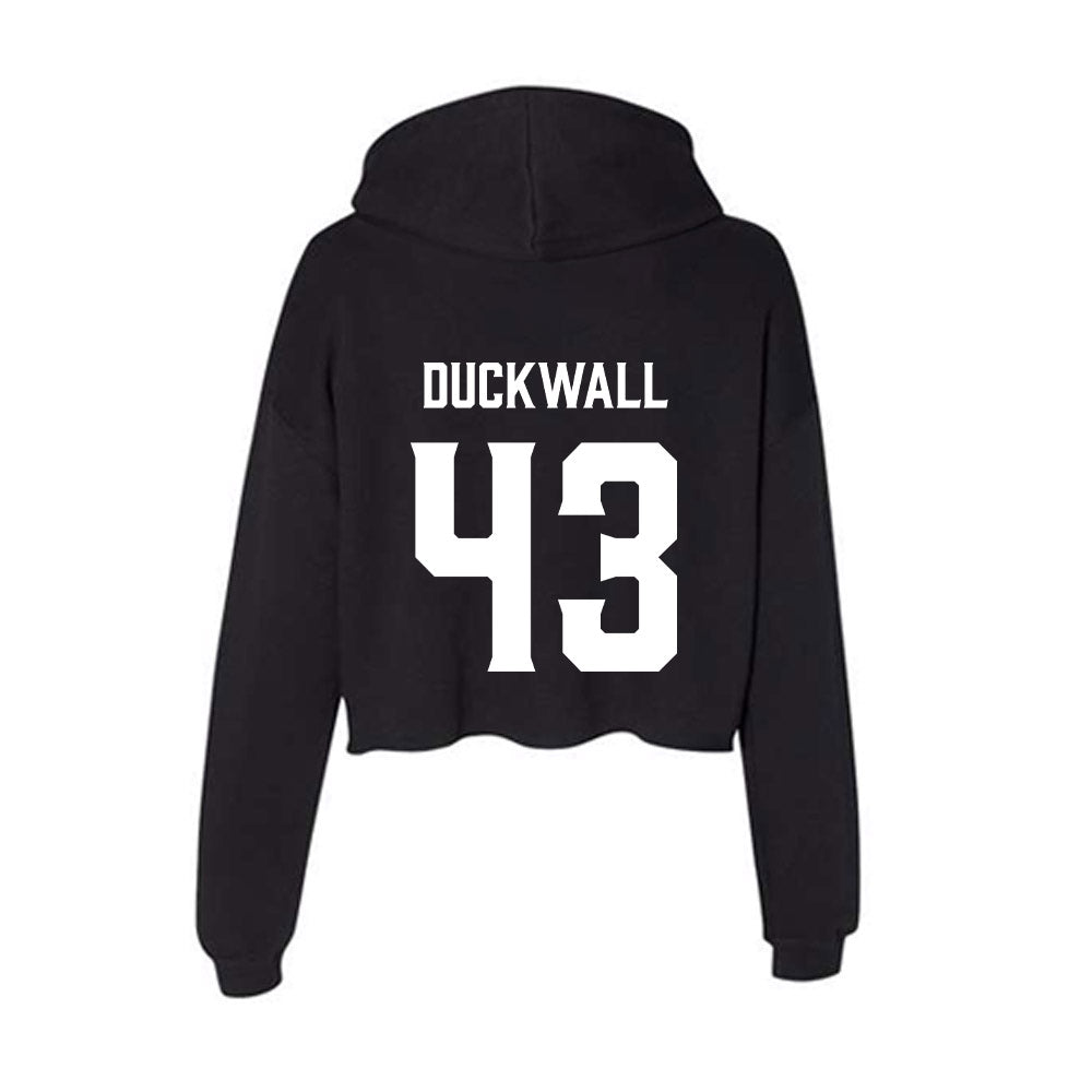 Furman - NCAA Football : Max Duckwall - Women's Crop Fleece Hoodie-1