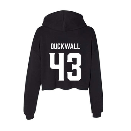 Furman - NCAA Football : Max Duckwall - Women's Crop Fleece Hoodie-1