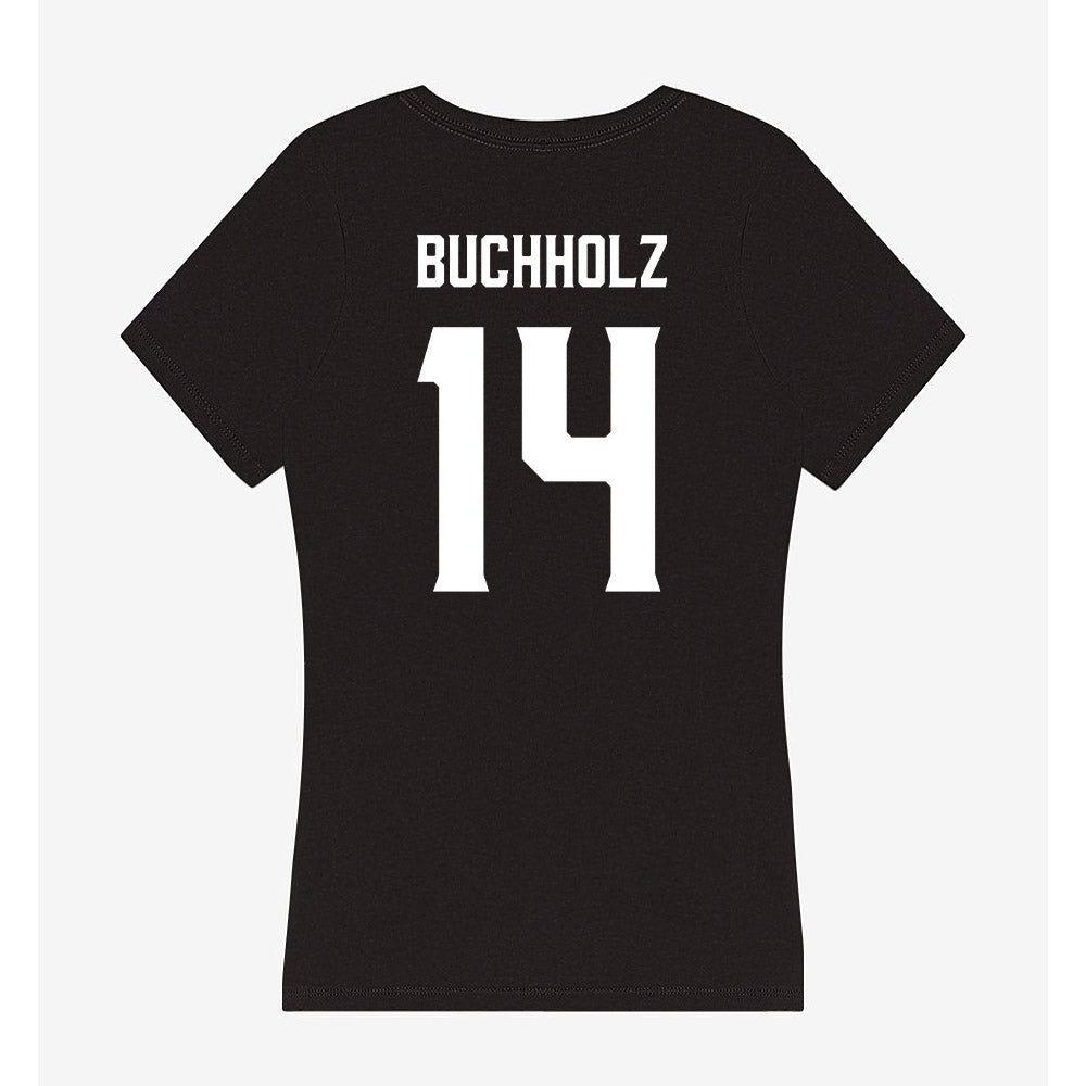 Furman - NCAA Women's Volleyball : Rebekah Buchholz - Women's V-Neck T-Shirt-1