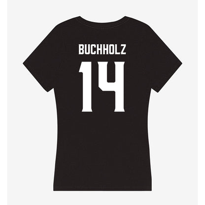 Furman - NCAA Women's Volleyball : Rebekah Buchholz - Women's V-Neck T-Shirt-1