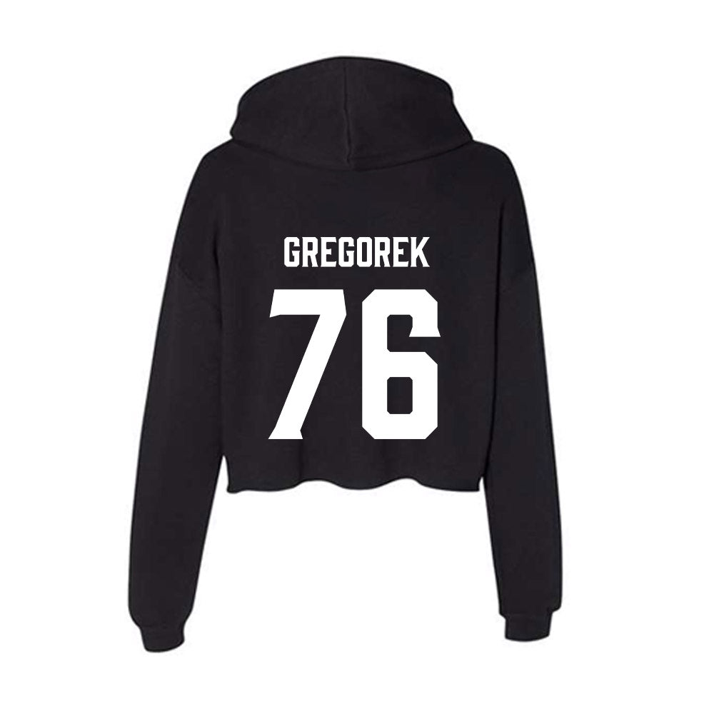 Furman - NCAA Football : Chase Gregorek - Women's Crop Fleece Hoodie-1