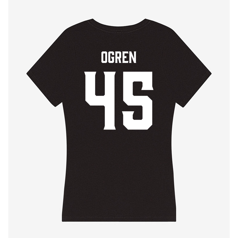 Furman - NCAA Women's Lacrosse : Juliette Ogren - Women's V-Neck T-Shirt-1
