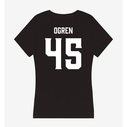 Furman - NCAA Women's Lacrosse : Juliette Ogren - Women's V-Neck T-Shirt-1