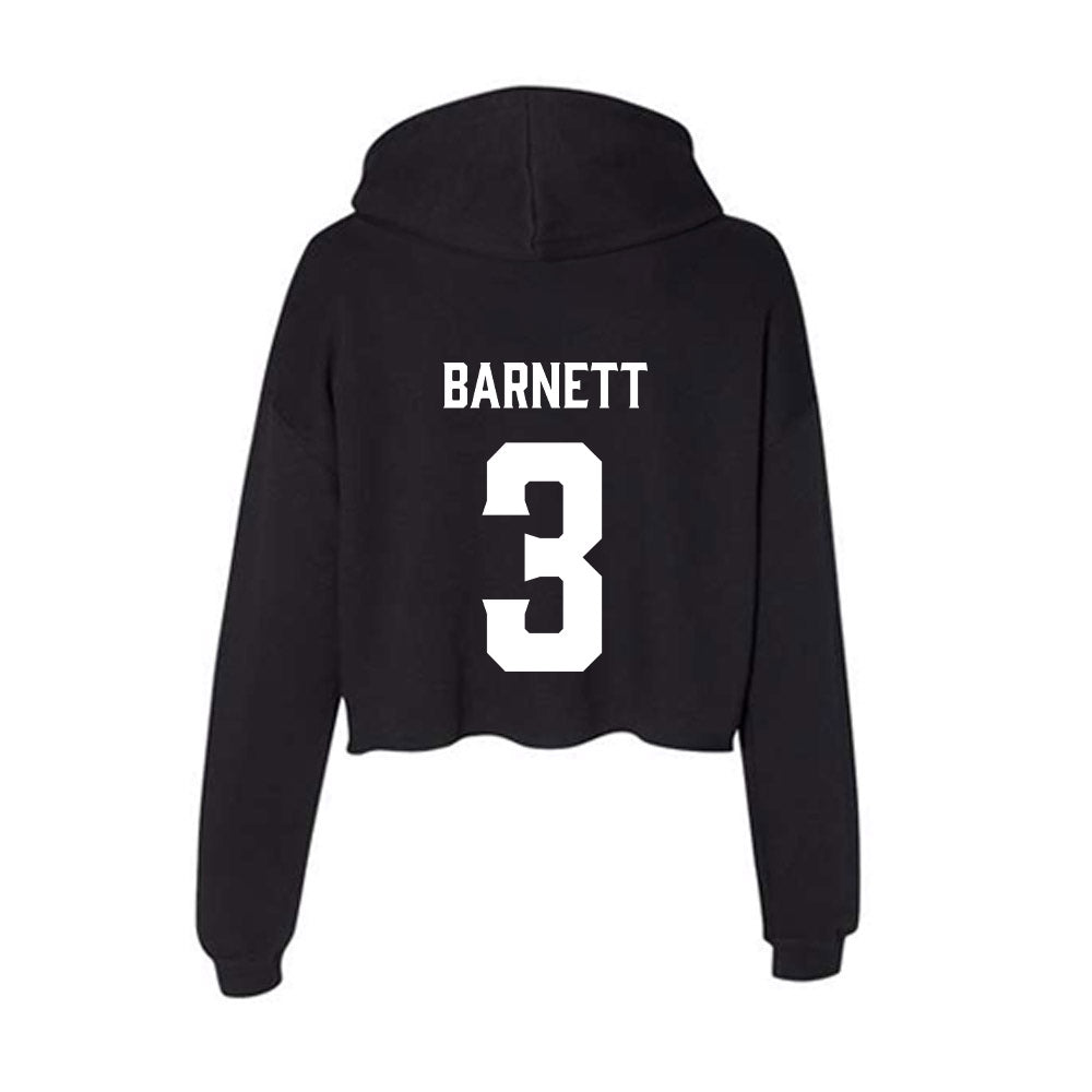 Furman - NCAA Women's Soccer : Hayden Barnett - Women's Crop Fleece Hooded Sweatshirt-1