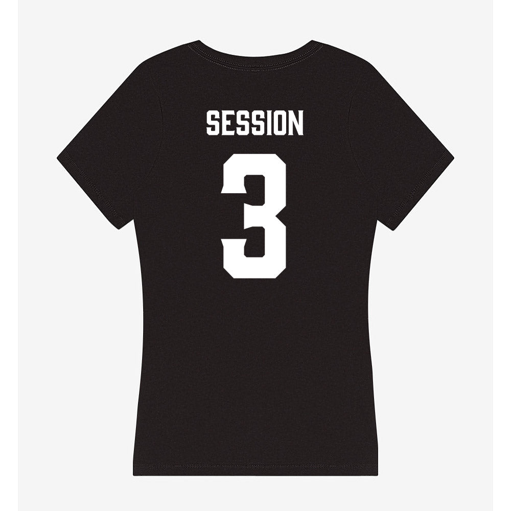 Furman - NCAA Women's Basketball : Jada Session - Women's V-Neck T-Shirt-1
