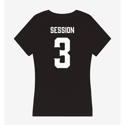 Furman - NCAA Women's Basketball : Jada Session - Women's V-Neck T-Shirt-1