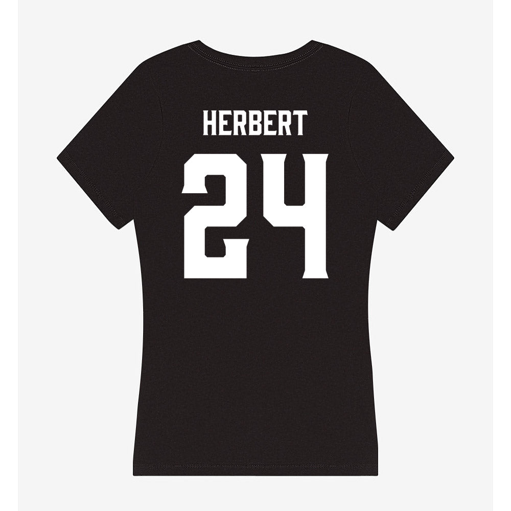 Furman - NCAA Football : Raleigh Herbert - Women's V-Neck T-Shirt-1