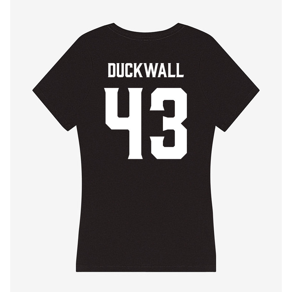 Furman - NCAA Football : Max Duckwall - Women's V-Neck T-Shirt-1