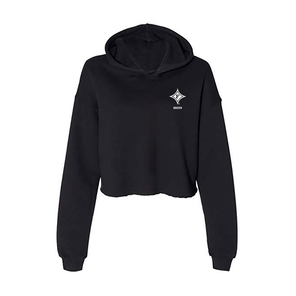 Furman - NCAA Women's Soccer : Hayden Barnett - Women's Crop Fleece Hooded Sweatshirt-0